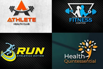 gym, fitness, health and sports logo