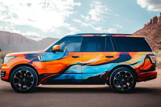 draw car wrap design, vehicle wrap design