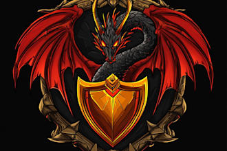 design fantasy game logo
