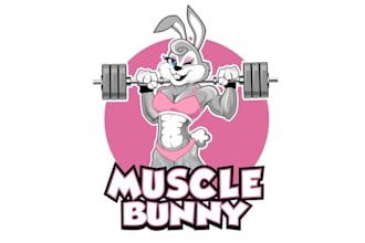 design amazing muscle fitness apparel line logo