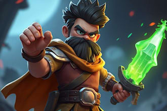 create stunning 2d game character art