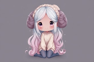draw chibi character with cute art style
