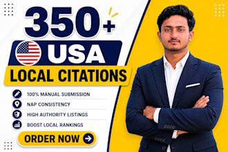 manually build 350 USA local citations for local SEO
