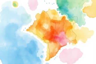create dreamy map in watercolor style