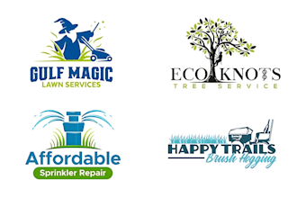 do eco friendly landscape and lawn care service logo design