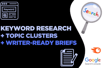 build keyword clusters and deliver SEO content briefs