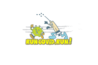 design fantastic run covid run logo