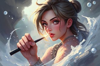 character portrait painting illustration