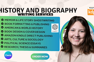 write design american history and memior biography self help book amazon kdp art