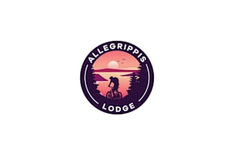 design best quality mountain lake vacation home logo
