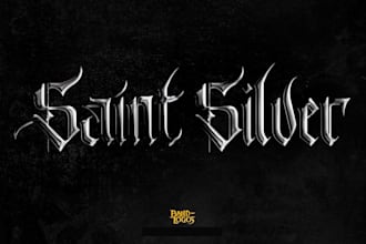 sketch an old school black metal logo