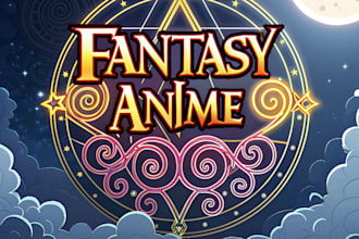 design a fantasy logo designer anime, fantasy