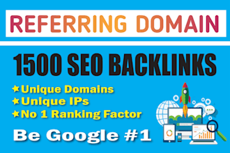 build referring domain SEO backlinks for google top ranking