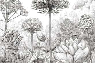 draw realistic botanical illustrations or plants design