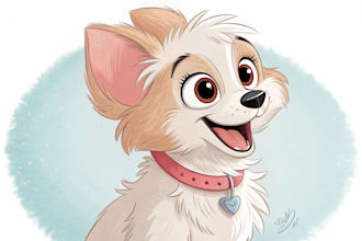 draw disney pet portrait