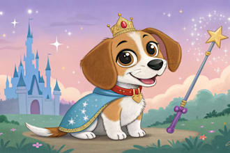 create amazing disney pet portrait