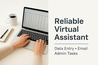 help with data entry, emails, and VA tasks