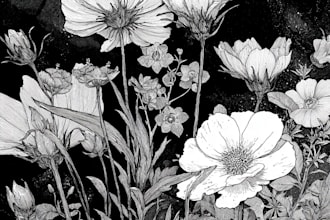 create a beautiful vintage botanical illustration poster