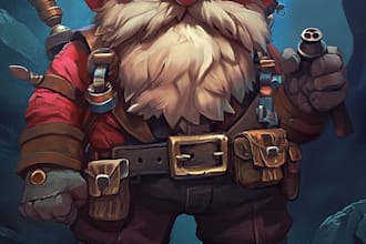 create 2d game character design and animation
