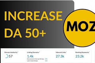 increase moz da, increase domain authority 50 plus