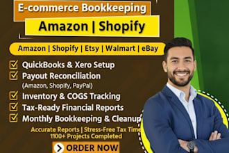 do expertly do amazon, ecommerce accounting, bookkeeping on quickbooks, xero