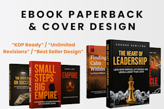 design professional KDP book layouts, kindle paperback covers and ebook covers