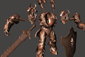 custom articulated 3d toy models for printing