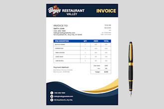 design professional bill book, receipt, and proforma, invoice
