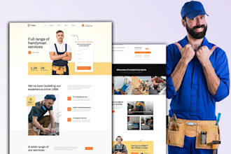 do handyman website, construction, hvac, epoxy floor, roofing, plumbing website