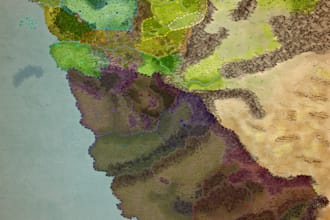 create a fantasy landscape map