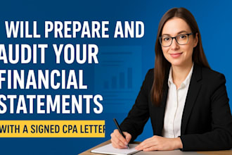 prepare and audit your financial statements with a signed CPA letter