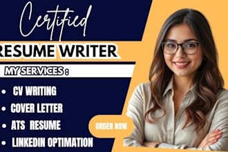 rewrite edit update design professional resume or cv cover letter and linkedin