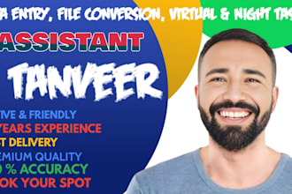 manage data entry, file conversion, and virtual tasks
