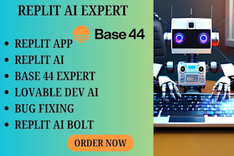 build replit app, replit ai expert, base44 website, replit bug fixing