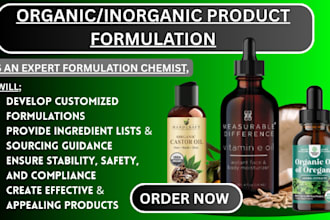 be your expert formulation chemist for cosmetics, detergents, and pharmaceutical