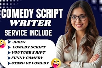 write funny youtube comedy skit and ad scripts for brands and creator