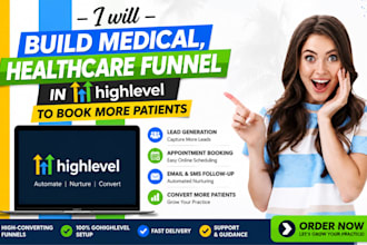 medical healthcare funnel in gohighlevel to book more patients
