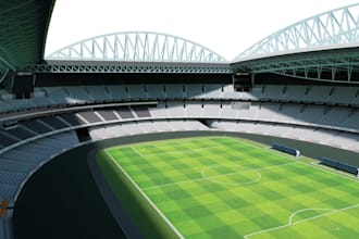 upgrade 3d stadium arena design, 3d sport   complex, 5v5 field, ai fresco, cgi