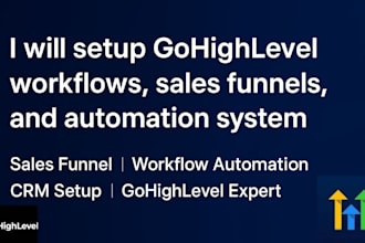 setup gohighlevel sales funnel workflows and automation system