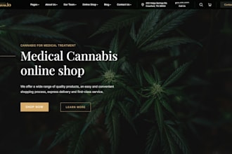 design cbd ecommerce website for hemp, gummies, and wellness products