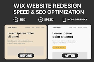 redesign wix website and optimize wix speed for better performance