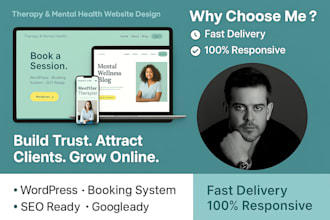 design modern therapy website with booking and patient portal