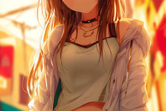draw a professional anime illustration
