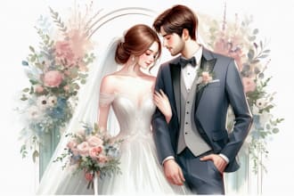 do custom wedding portraits