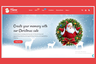 design christmas website christmas tree shopify store christmas card store