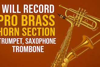 record pro brass horn section trumpet, saxophone, trombone