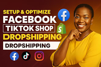 set up tiktok shop dropshipping facebook shop setup instagram shop optimization
