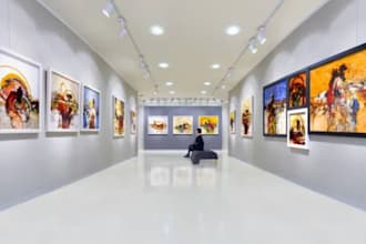 do 3d cgi warehouse, museum art gallery, 3d gym, 3d ai data center