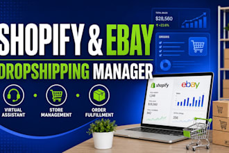 be shopify ebay dropshipping manager, shopify virtual assistant, shopify manager
