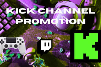 do organic kick channel promotion for twitch kick partner real followers viewers